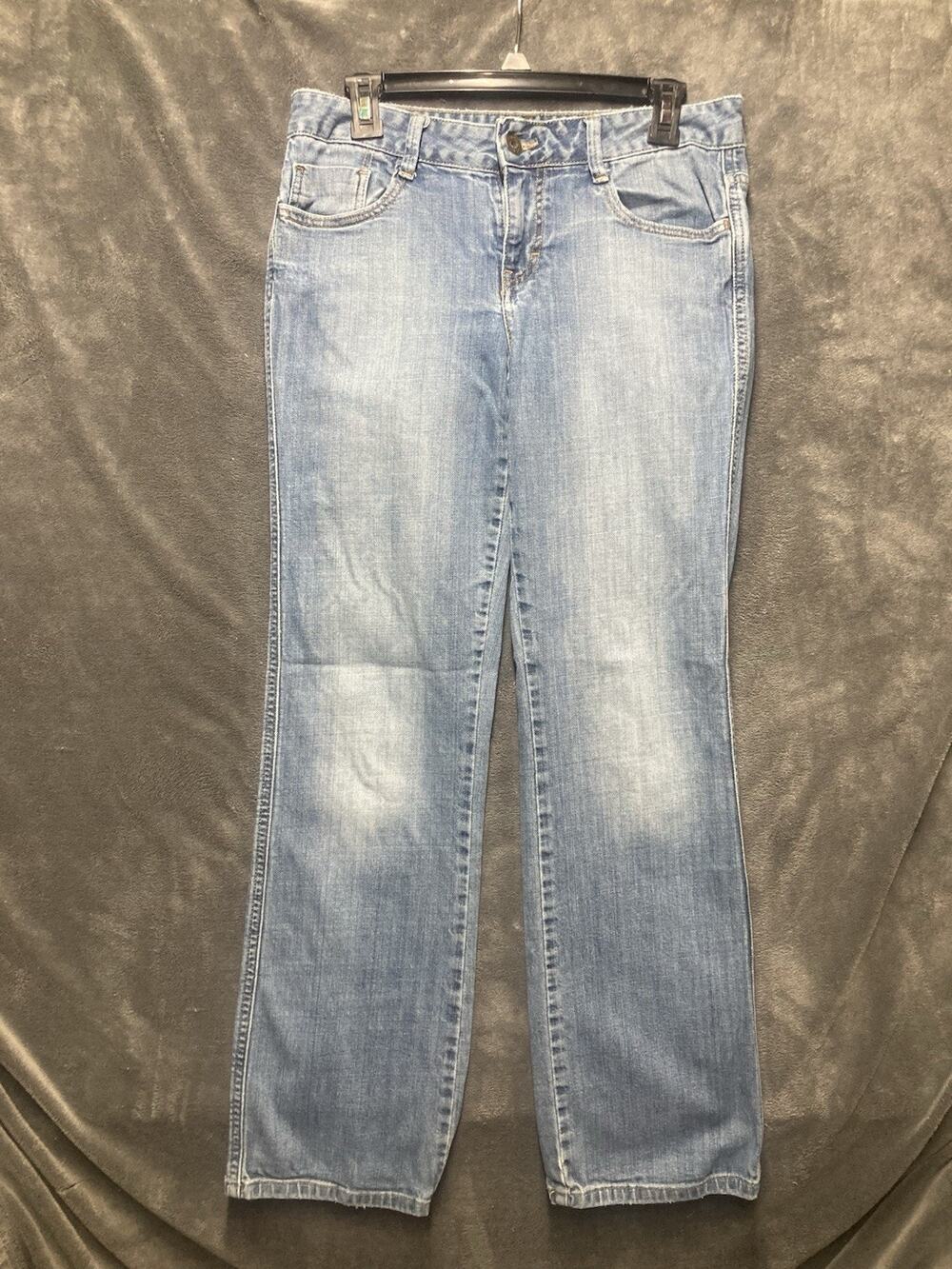 Y2K Calvin Klein Lean Boot Light Wash Faded Blue Denim Jeans Women's Indie 28/6